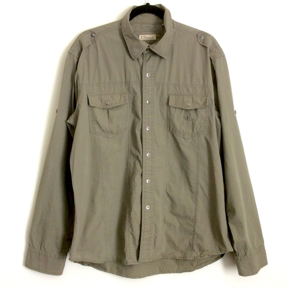 7 Diamonds Outdoor Natural Fabric Snap Close Shirt XXL Hiking Workwear